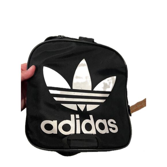 Adidas Defender Medium 20"x12"x10" Black White Duffel Bag - Picture 6 of 6